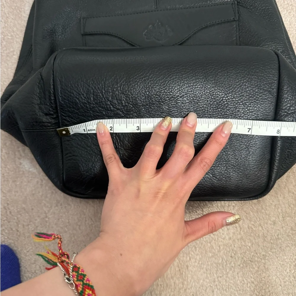 Vintage black leather bag - Picture 6 of 10